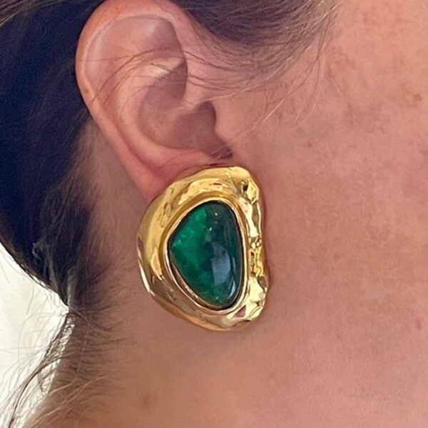 EARTH FRAME STUDS-EMERALD