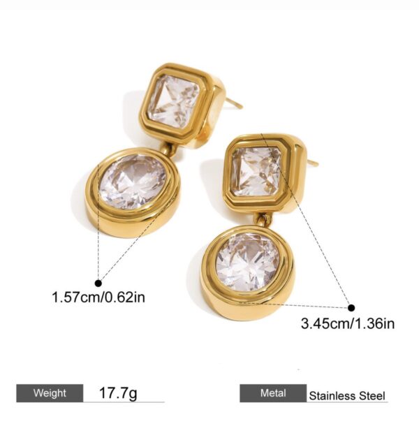CROWN DROP STUDS -SILVER