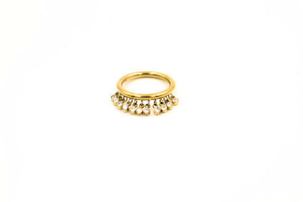 Dangle Drop Ring - Gold